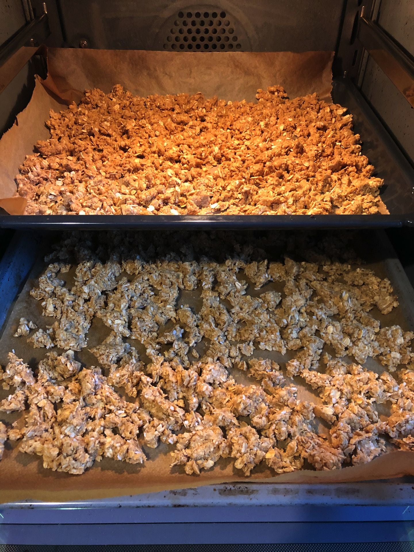 The granola just before being put in the oven